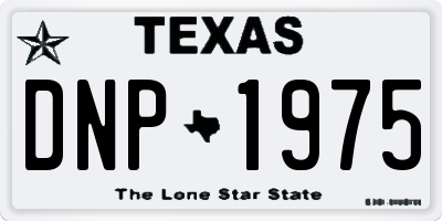 TX license plate DNP1975