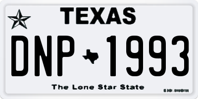 TX license plate DNP1993