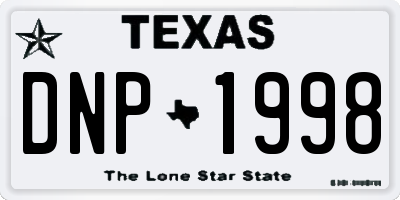 TX license plate DNP1998