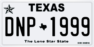 TX license plate DNP1999