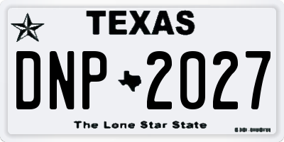 TX license plate DNP2027