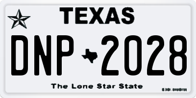 TX license plate DNP2028