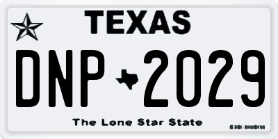 TX license plate DNP2029