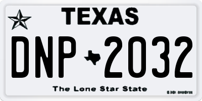 TX license plate DNP2032