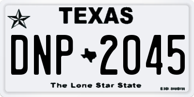 TX license plate DNP2045