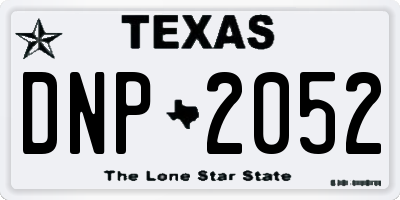 TX license plate DNP2052
