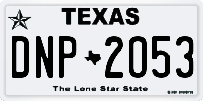 TX license plate DNP2053