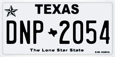 TX license plate DNP2054