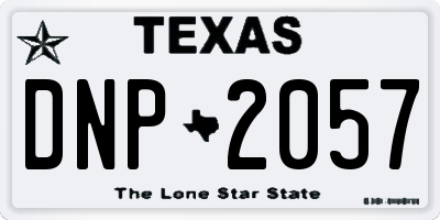 TX license plate DNP2057