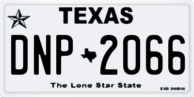 TX license plate DNP2066