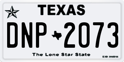 TX license plate DNP2073