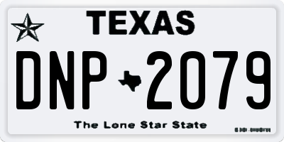 TX license plate DNP2079