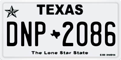 TX license plate DNP2086
