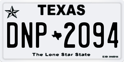 TX license plate DNP2094