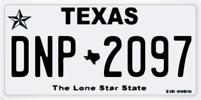 TX license plate DNP2097
