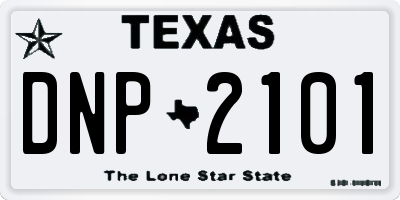 TX license plate DNP2101