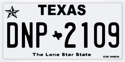 TX license plate DNP2109