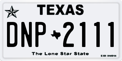 TX license plate DNP2111