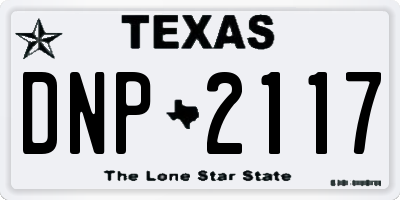 TX license plate DNP2117