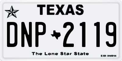 TX license plate DNP2119