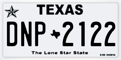 TX license plate DNP2122