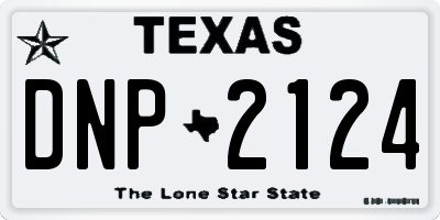 TX license plate DNP2124