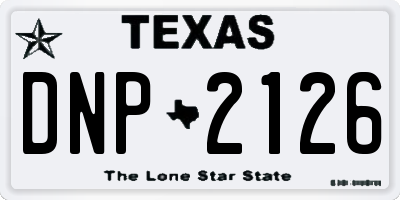 TX license plate DNP2126