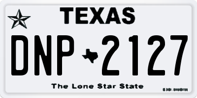 TX license plate DNP2127