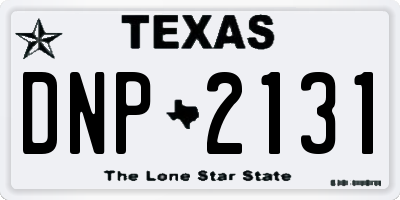 TX license plate DNP2131