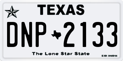 TX license plate DNP2133