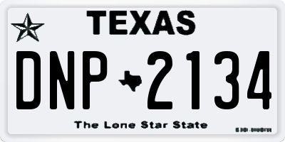 TX license plate DNP2134