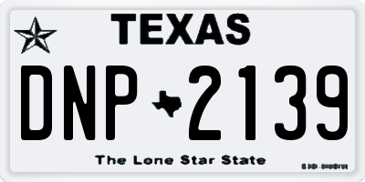 TX license plate DNP2139