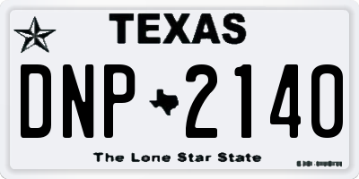 TX license plate DNP2140