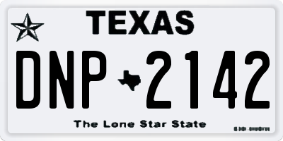 TX license plate DNP2142
