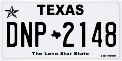 TX license plate DNP2148