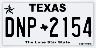 TX license plate DNP2154