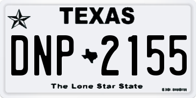 TX license plate DNP2155