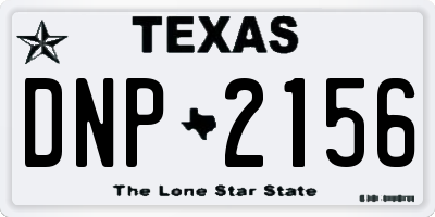 TX license plate DNP2156