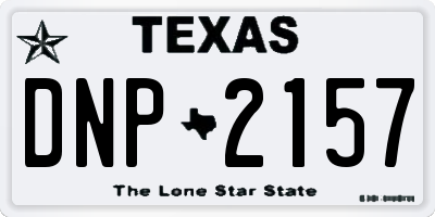 TX license plate DNP2157