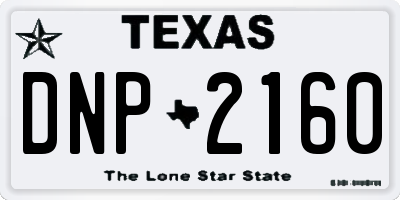 TX license plate DNP2160