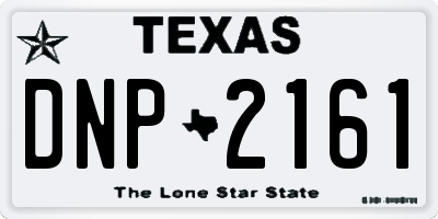 TX license plate DNP2161