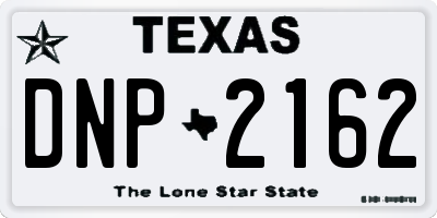 TX license plate DNP2162