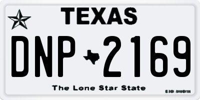 TX license plate DNP2169
