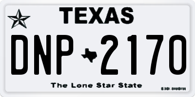 TX license plate DNP2170
