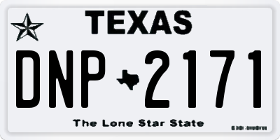 TX license plate DNP2171
