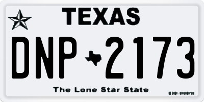 TX license plate DNP2173