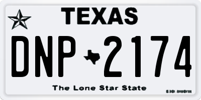 TX license plate DNP2174