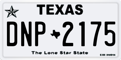 TX license plate DNP2175