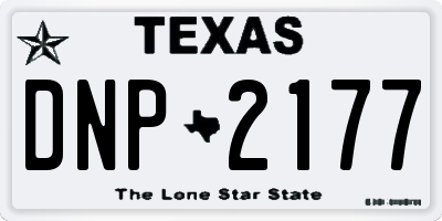 TX license plate DNP2177