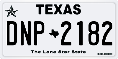 TX license plate DNP2182